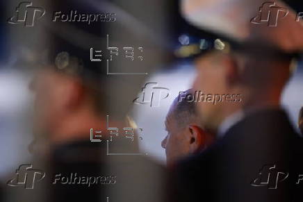 Military grand tattoo in honor of acting German Chancellor Olaf Scholz