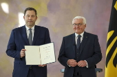 German cabinet members receive certificates of appointment at the Bellevue Palace in Berlin