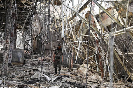 Aftermath of an Israeli airstrike, in Sanaa