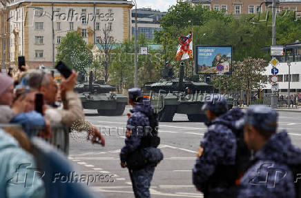 Rehearsal for Victory Day parade in Moscow