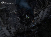 Aftermath of a Russian drone attack in Mykolaiv
