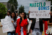 Rally for high school student Marcelo Gomes da Silva in Milford