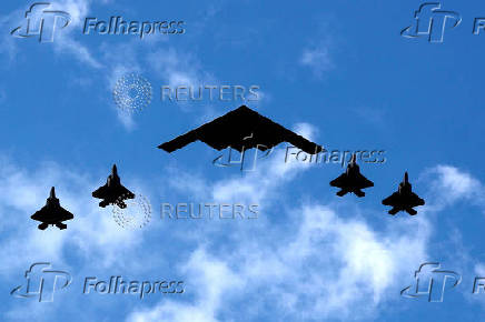 FILE PHOTO: U.S. Military aircraft perform 4th of July flyove past New York City and New Jersey