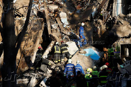 Aftermath of Russian drone and missile strikes, amid Russia's attack on Ukraine, in Kyiv