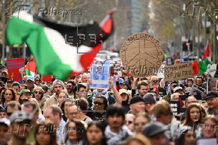Pro-Palestine protest in Melbourne, Australia