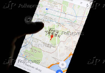 FILE PHOTO: A photo illustration shows Google Maps application displayed on a smartphone in Seoul