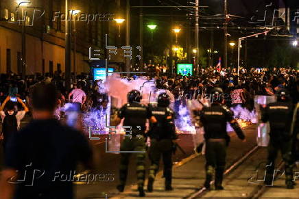 Anti-government protest in Belgrade