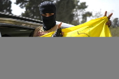 Syrian Democratic Forces (SDF) fighters convoy leaves Aleppo