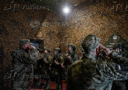 Young recruits of the Ukrainian Armed Forces attend an oath ceremony in Kyiv region