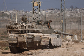 Smoke rises from North Gaza after an explosion
