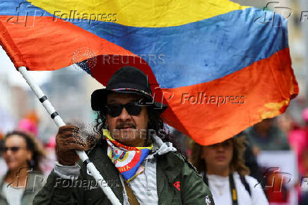 Protest to back Colombian President Petro's labor reform proposal in Bogota