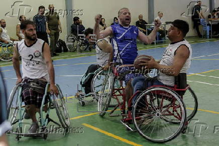 Wheelchair basketball selection tournament for the national team, supported by the Red Cross Committee, in Kabul.