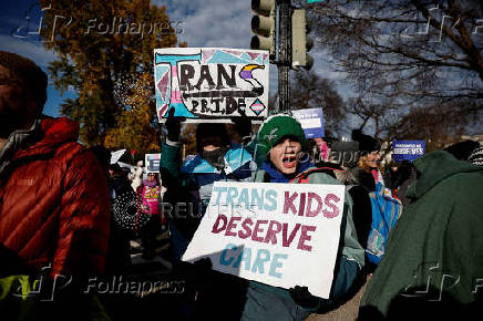 FILE PHOTO: U.S. Supreme Court hears appeal on ban of transgender care for minors, in Washington