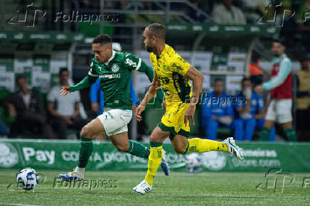 Partida entre palmeiras e mirassol pelo brasileirão de futebol