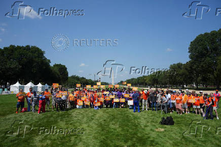 Demonstrators hold a four-day vigil in protest of cuts to Medicaid, in Washington