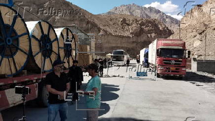 Traders protest near the Pakistan-China border