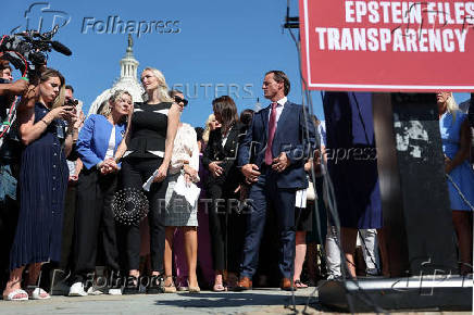 Members of U.S. Congress and Epstein victims hold press conference in Washington