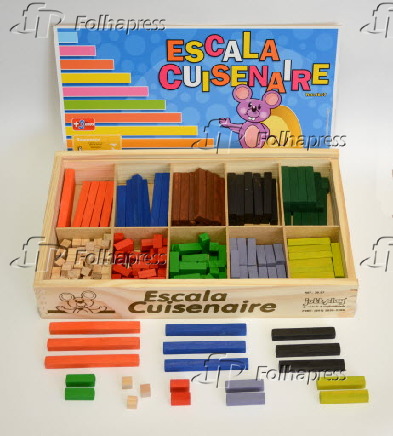 Caixa com barras coloridas para Escala Cuisenaire