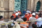 Desabamento de teto de igreja em Salvador