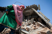 Family house of Ehsan Ahmad Sheikh which was demolished by the Indian authorities at Murran village in Pulwama