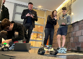 FILE PHOTO: People take part in the European Defense Tech Hub hackathon at DeltaQuad headquarters in Amsterdam