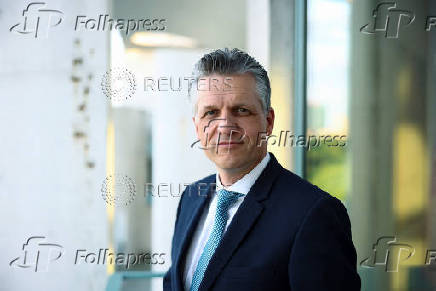 German Minister for Special Tasks and Head of the Federal Chancellery Frei attends an interview with Reuters, in Berlin