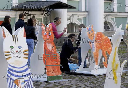 Hermitage Cat Day celebration in St. Petersburg