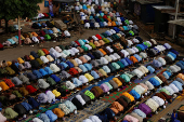 Muslims celebrate the Eid al-Adha festival, in Abidjan