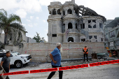 Aftermath of missile attack from Iran on Israel
