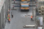 Florence removes 60-metre crane at Uffizi Galleries after two decades