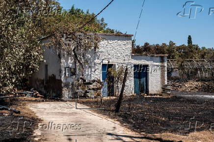 Wildfires continue to rage on Greek island of Chios