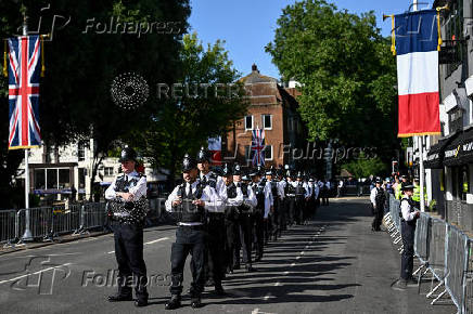 Police prepare for French President Macron's visit to Britain