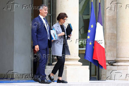 Weekly cabinet meeting at the Elysee Palace in Paris