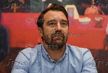 Executive Director of Cristosal Noah Bullock addresses the media, in Guatemala City