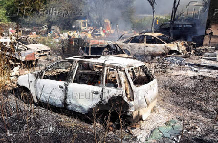 Wildfires in the village of Buchinci, near Skopje