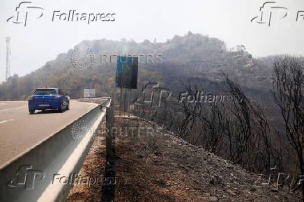 Wildfire burns near Montenegrin beach town