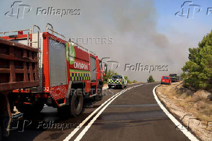 Wildfire on the island of Chios