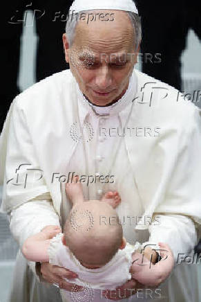 Pope Leo XIV holds the weekly general audience in the Paul VI Hall at the Vatican