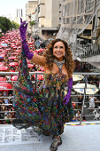 Daniela Mercury no Bloco Pipoca da Rainha, na rua da Consolação