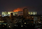 Russian drone strike in Kyiv
