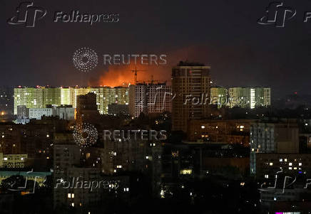 Russian drone strike in Kyiv