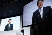 Toyota Motor holds a media briefing for the financial results in Tokyo