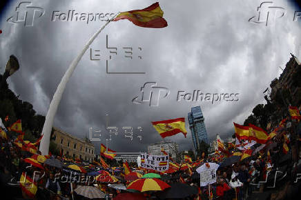 Manifestación 'Por la dignidad de España. Sánchez dimisión, elecciones ya' en Madrid