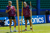 Entrenamiento del FC Barcelona previo a la final de la Liga de Campeones femenina