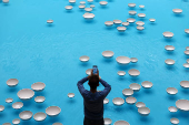 The artwork clinamen by artist Celeste Boursier-Mougenot Paris