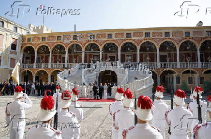 French President Macron visits Monaco