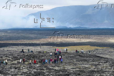 Volcano eruption near Grindavik