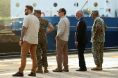 U.S. Secretary of Defense Hegseth tours the Miraflores locks at the Panama Canal