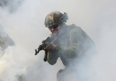 Young recruits of the Ukrainian Armed Forces attend an exercise in Kyiv region