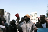 Environmental activists protest against TotalEnergies in Johannesburg